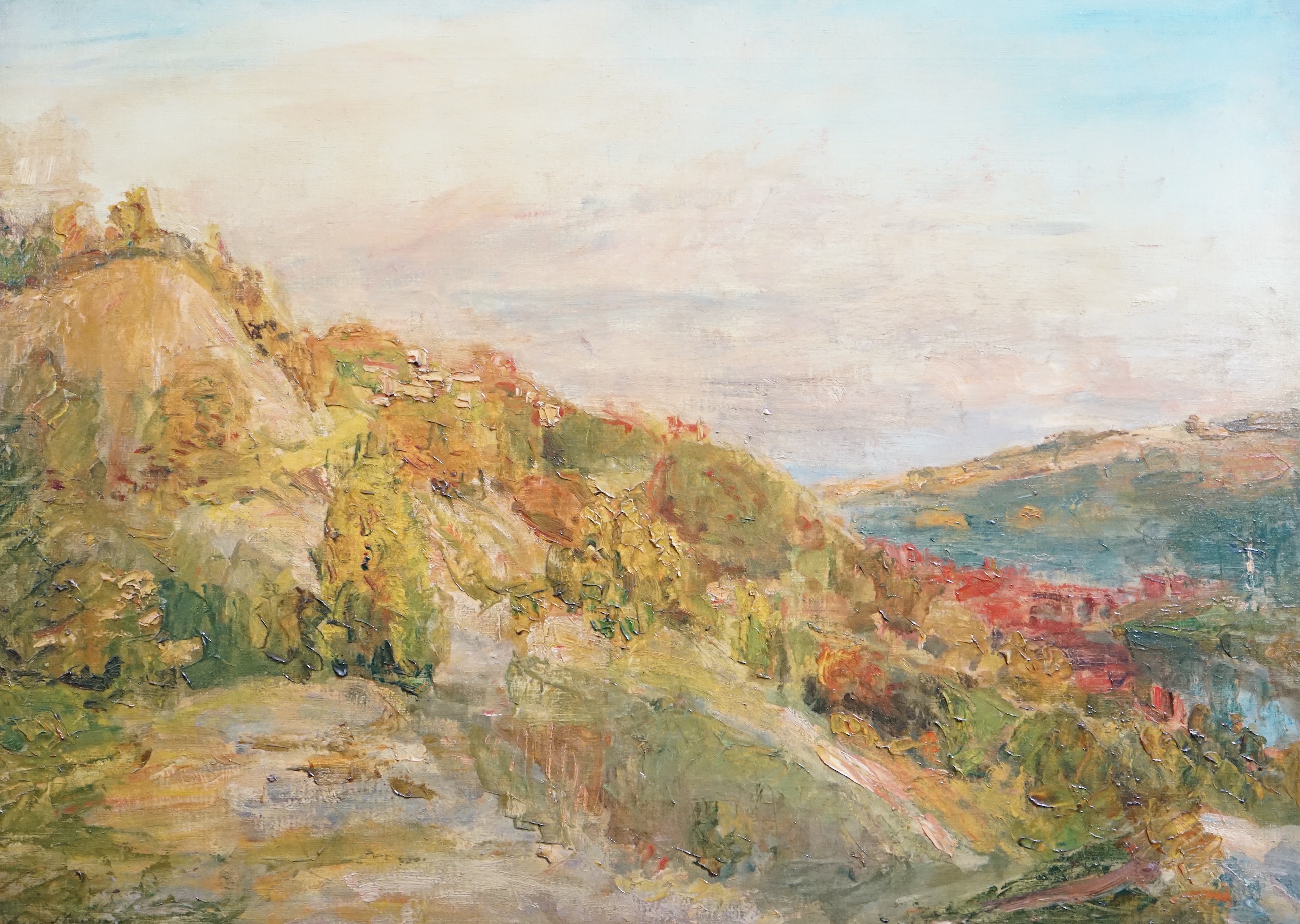 Philip Wilson Steer (British, 1860-1942), 'The Red Bridge, Ironbridge', oil on canvas, 76 x 107cm